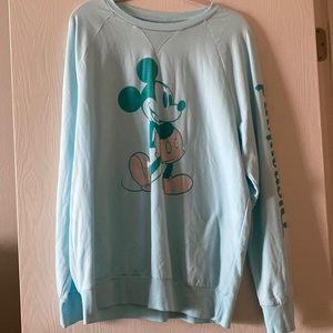 Teal Mickey Mouse Disneyland sweatshirt